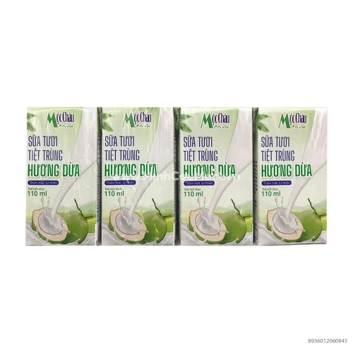 Sữa Tươi Mộc Châu 110ml Hương Dừa Sữa Tươi Mộc Châu 110ml Hương Dừa